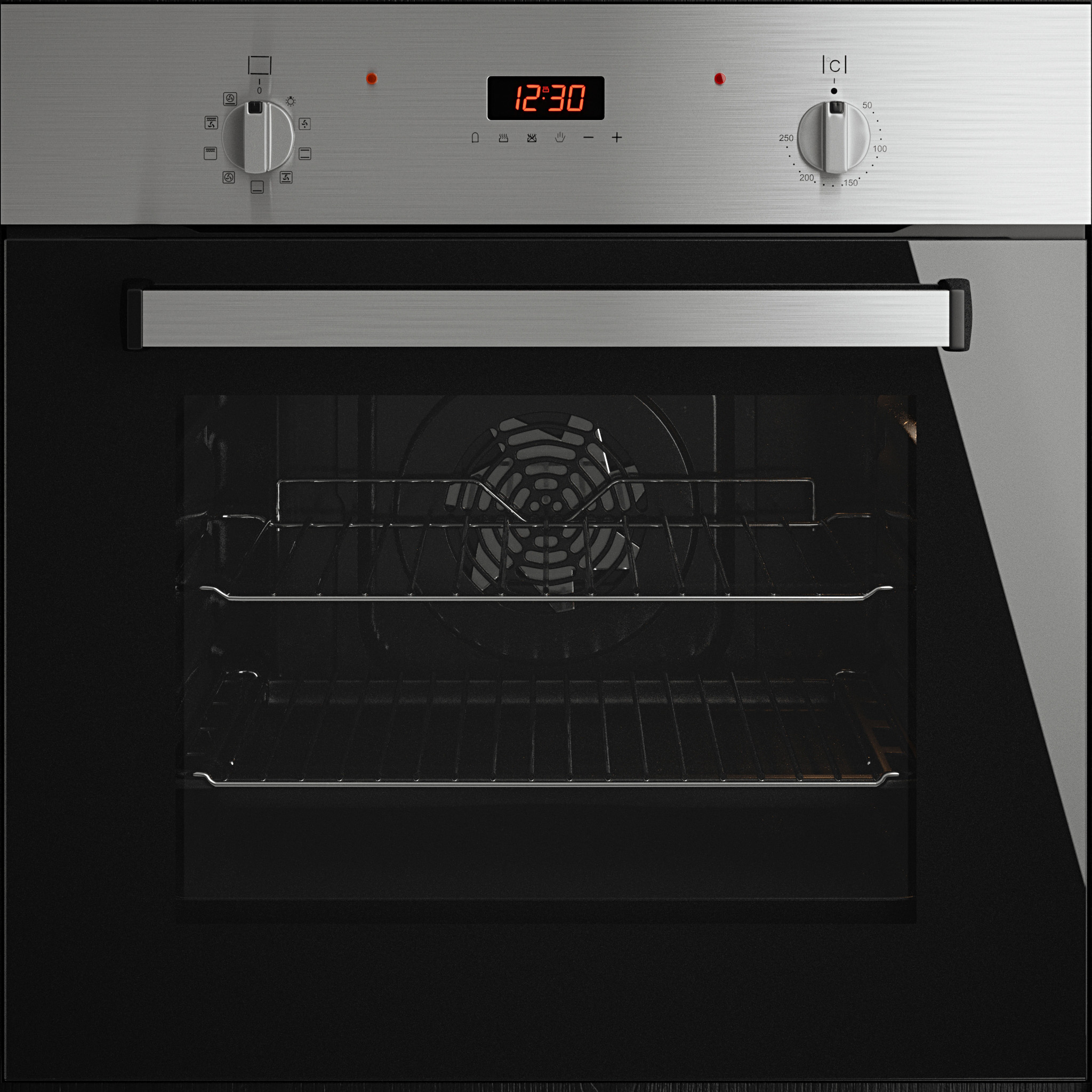 Fan assisted electric shop oven and hob